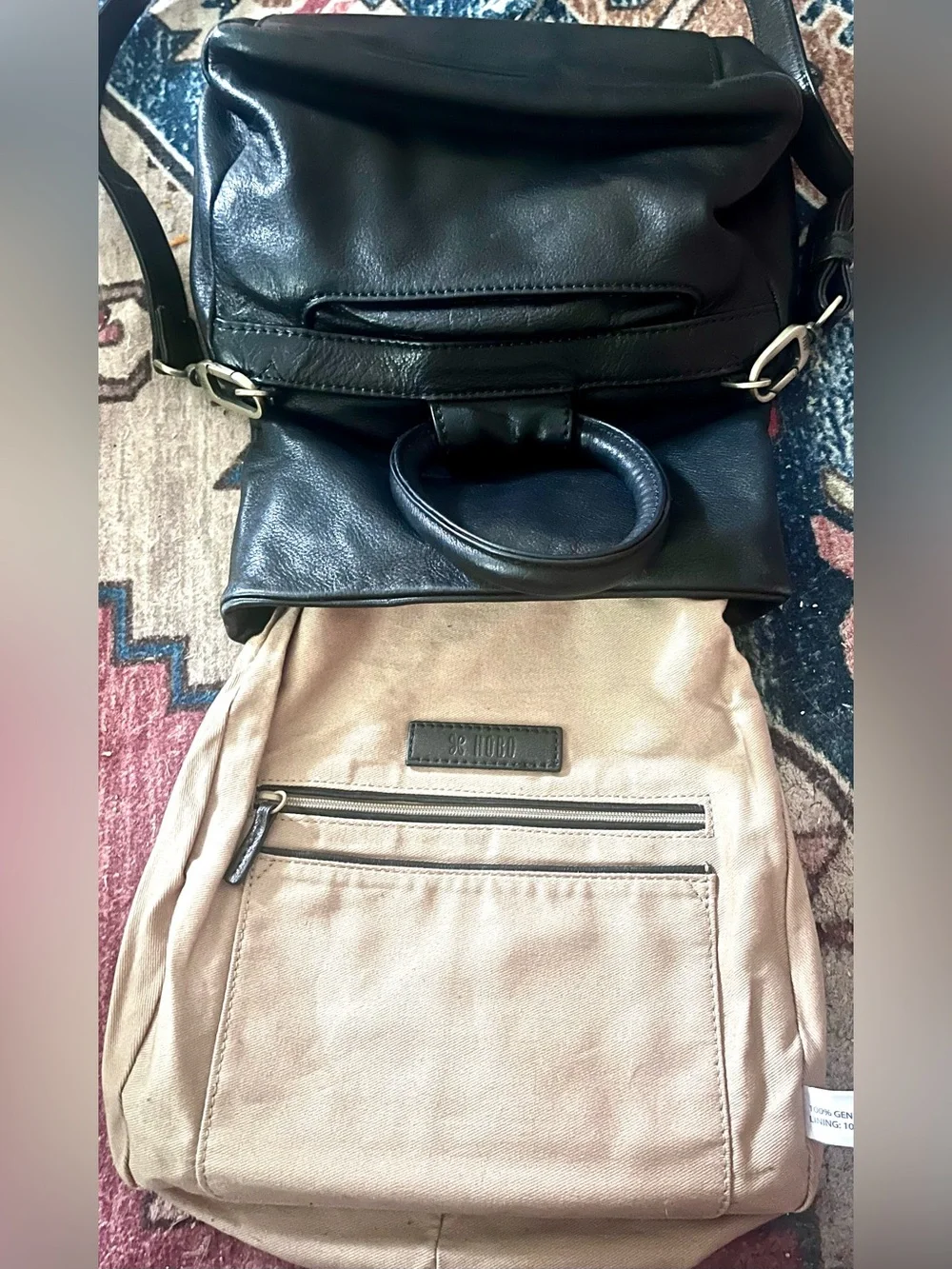 HOBO Genuine Leather bag- REVERE IN black